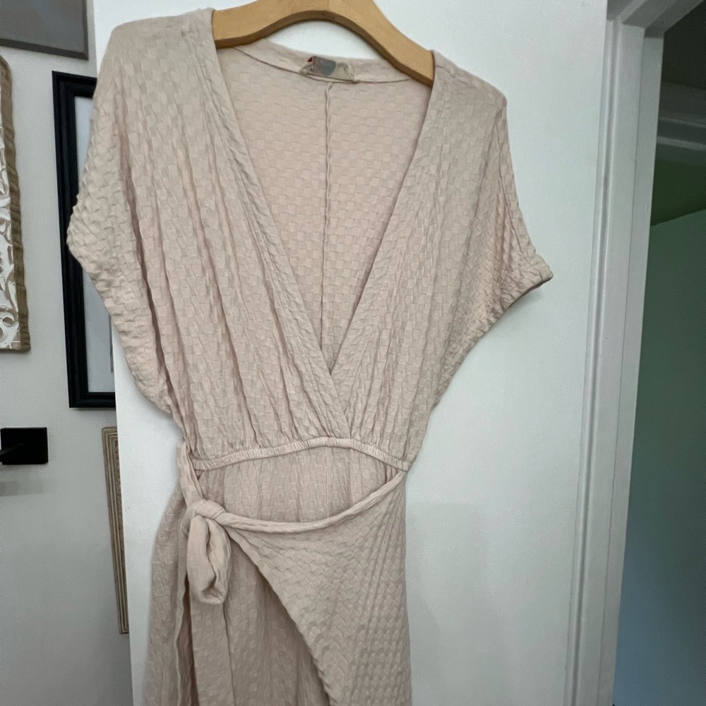 FP Beach Textured Wrap One Piece Widelegged Romper